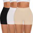 FRESBEIT Slip Shorts for Women Under Dress, Boy shorts Panties Anti Chafing Boy shorts Smooth Shapewear Shorts M