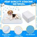Chunful 4 Pack Dog Cooling Mat, 35 x 26 Inches Washable Self Cooling Pet Pad for Cats Dogs, Ice Silk Cold Kennel Crate Mat with Chill Fiber for Summer Indoor Outdoor Pet Sleeping