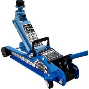 2.5 Ton Floor Jack Low Profile, Heavy-Duty Steel Racing with Single Piston Lift Pump, Lifting Range 3.35"-14.96" （Blue）
