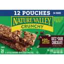 Nature Valley Crunchy Granola Bars, Oats 'n Dark Chocolate, 24 Bars, 17.88 OZ (12 Pouches) (EXP 03/04/26)