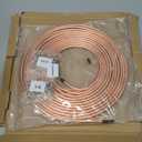 waltyotur Upgraded Flexible 25 Ft. 1/4 & 3/16 Brake Line Tubing Kit Copper Plating Tube Roll (Includes 16 & 16 Fittings)