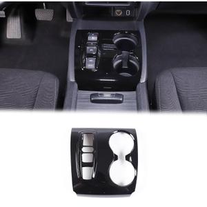 Center Console Gear Shift Panel Cup Holder Cover Trim Compatible with Honda Pilot 2016-2022/ Ridgeline 2020-2023/ Passport 2019-2023 Accessories (Black)