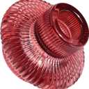 Candle Stand Candlestick Holder 6pcs Glass Candlestick Holders Vintage Ribbed Taper Candle Holder for Centerpiece Party Home Decor for Wedding Housewarming(Red)