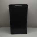 EKO Mirage-T 50 Liter / 13.2 Gallon Touchless Rectangular Motion Sensor Trash Can, Brushed Stainless Steel Finish (Matte Black)