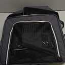 Dog Bike Basket Carrier, Expandable Foldable Soft-Sided Dog Carrier, 2 Open Doors, 5 Reflective Tapes, Pet Travel Bag,Dog Backpack Carrier Safe and Easy for Small Medium Cats and Dogs(Black)