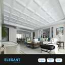 Art3d 12-Pack 2424 Inch PVC Waterproof Drop Ceiling Tiles for Home Dcor - 2x2 ft 3D Modern Ceiling Panel for Suspended Grid, White
