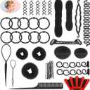 40 Pcs DIY Hair Braiding and Modelling Tool Kit - Number-one Fashion Accessories with Spiral Hair Styling Tools for Girls and Women