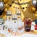 40 Pcs Graduation Cups 2026, 16oz Graduation Plastic Cups, Disposable Congrats Grad Cups, Class of 2026 Grad Party Cups for graduation Party Supplies Tableware Decorations (Black)