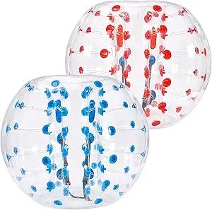 VEVOR Inflatable Bumper Balls 2-Pack, 5FT/1.5M Body Sumo Zorb Balls for Teen & Adult, 0.8mm Thick PVC Human Hamster Bubble Balls for Outdoor Team Gaming Play, Bumper Bopper Toys for Garden, Yard, Park