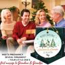 7 x 2025 New Grandparents Ornament, Grandparents Gifts, Pregnancy Announcement Ornaments, Unique Ornament for Christmas Tree Decorations, Baby Reveal Gift for Grandpa Grandma