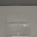 Tbestmax 2-Grid Qtip Holder, 4mm Thickness Cotton Ball Swab Organizer Acrylic Rectangle Bathroom Canister Makeup Pad Cosmetic Storage - Clear