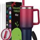 40 oz Insulated Tumblers with Handle and Straw Travel Cups Mugs Insulated Water Bottle for Hot and Cold