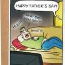 2 x Sleazy Greetings Funny Father's Day Card from Kids Son Daughter - What Did You Say 5x7 Inch Dad Hard of Hearing Happy Father's Day Greeting Card with Matching Envelope