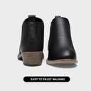 Jeossy Women's 9615 Chelsea Ankle Boots Cutout Perforated Short Booties Slip on (Black)