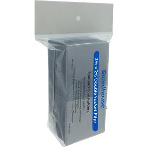 2.5 x 2.5 Double-Pocket Unplasticized Coin Flips - Retail Pack of 100