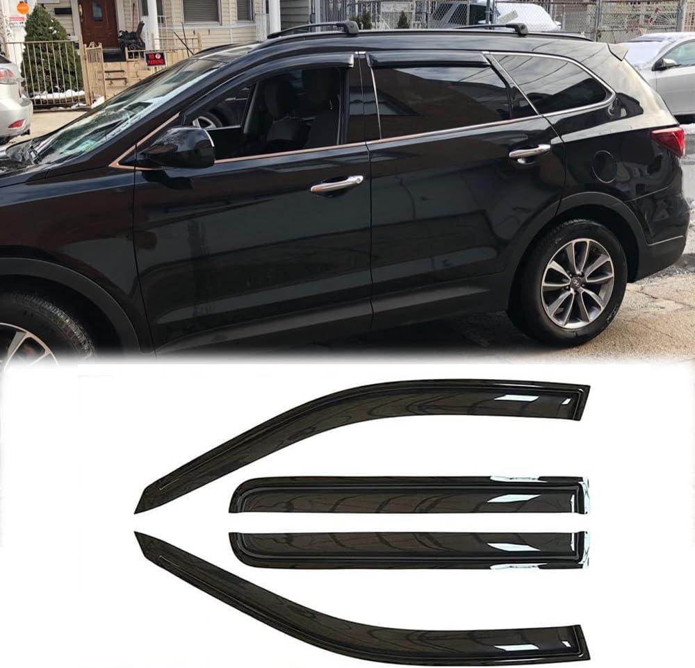 94534 Sunproof Waterproof Side Window Wind Deflector, 4pcs Protective Replacements Rain Guards Set, Window Visor fit for 2013-2018 Hyundai Santa Fe (Excludes XL Model)