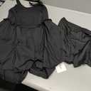 Holipick Plus Size 2 Piece Swimsuit - Women Tankini Bathing Suits Flowy Swim Top with Boy Shorts (Black, 21W)