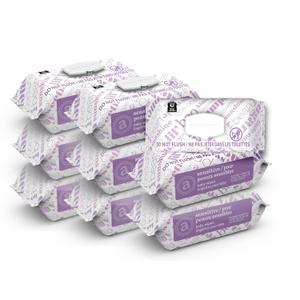 6 x Amazon Elements Baby Wipes, Sensitive, Unscented, Cleans Gently, 810 Count, Flip-Top Packs, Pack of 9