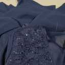 Wedtrend Women's Sequin Dresses Sparkly Glitter Dress Split Sleeves Formal Dresses Maxi Evening Dress (Navy) XL