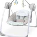 Ingenuity Comfort 2 Go Portable Swing - Endless Bloom - 6 Speeds - 10 Melodies - 2 Toys - 0-9M