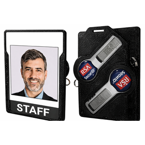 Flexible Badge Holder for Double RSA SecurID Tokens - UP to 3 Badges (Black)