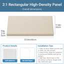 4 Pack High-Density Core with Fabric Cover Acoustic Panels 24x12x2 in Self-Adhesive Soundproofing and Sound-Absorbing Wall Panels for Echo Reduction in Studio, Theater, or Recording (Cocoa Beige)