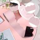 Tenceur 48 Ft x 2.75 Inch Large Magnetic Bulletin Board Borders Bulletin Boarder Trim for Classroom Whiteboard Decorations Scalloped Trim for Office Chalkboard Home Decoration (Deep Pink)