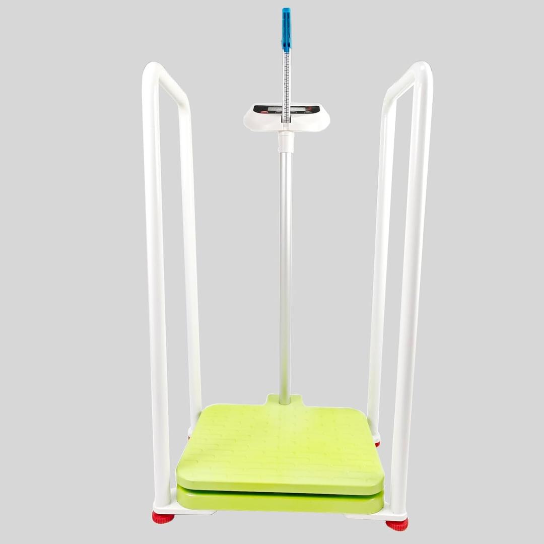 Assist The Elderly in Measuring Weight gain While Standing, with an Electronic Scale with armrests, Suitable for use in clinics, Hospitals, Schools, Nursing Homes Armrest Tree Teeth Tender Green