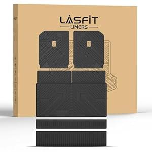 LASFIT Trunk Mat & Backrest Mats for Rivian R1S 2026 2025 2024 2023 2022, All Weather TPE Custom Fit Cargo Liner for R1S Cargo Mat, Black, Easy to Clean LASFIT Trunk Mat & Backrest Mats for Rivian R1S 2026 2025 2024 2023 2022, All Weather TPE Custom Fit Cargo Liner for R1S Cargo Mat, Black, Easy to Clean
