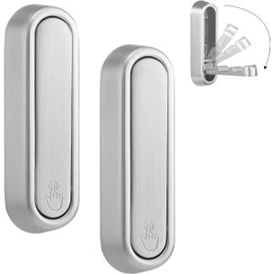 Dntorx Folding Coat Hooks, 2 Pcs Foldable Silver Wall Hooks Heavy Duty Foldable Hook Bathroom Towel Hooks Robe Hooks Wall Mounted for Hanging Coat Towels Clothes Hat Bags Keys