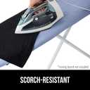 GORILLA GRIP The Original Ironing Board Cover and Pad, Silicone Coating, 400F Scorch Resistant Thick Padding, Heavy Duty Iron Covers Standard Boards, Hook and Loop Fastener Strap, Blue 18x49
