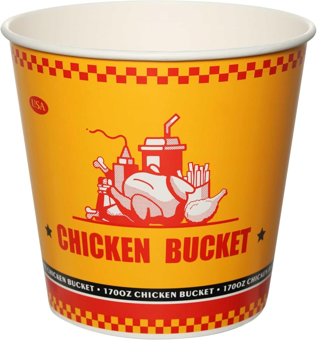 170 Oz Chicken Bucket with Lid, Commercial Food Container, 225 per Case