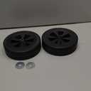 G437-0037-W1 Grill Wheels Replacement Parts for Charbroil Wheels Gas2coal 463344015 463436215 463347017 463343015 463376017 463432215 Kenmore 415.16123801 Plastic Black 7 Inch BBQ Wheel 2PCS