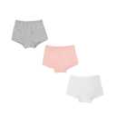 dmuveo Womens Boys Shorts Underwear Seamless Full Coverage Briefs Soft Stretch Boxer Shorts For Women White,Peach,Gray (XL)