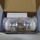 NCL White Door Knobs, Bright Chrome Keyless Door Handles, Porcelain Door Levers, Interior Bath Door Knob