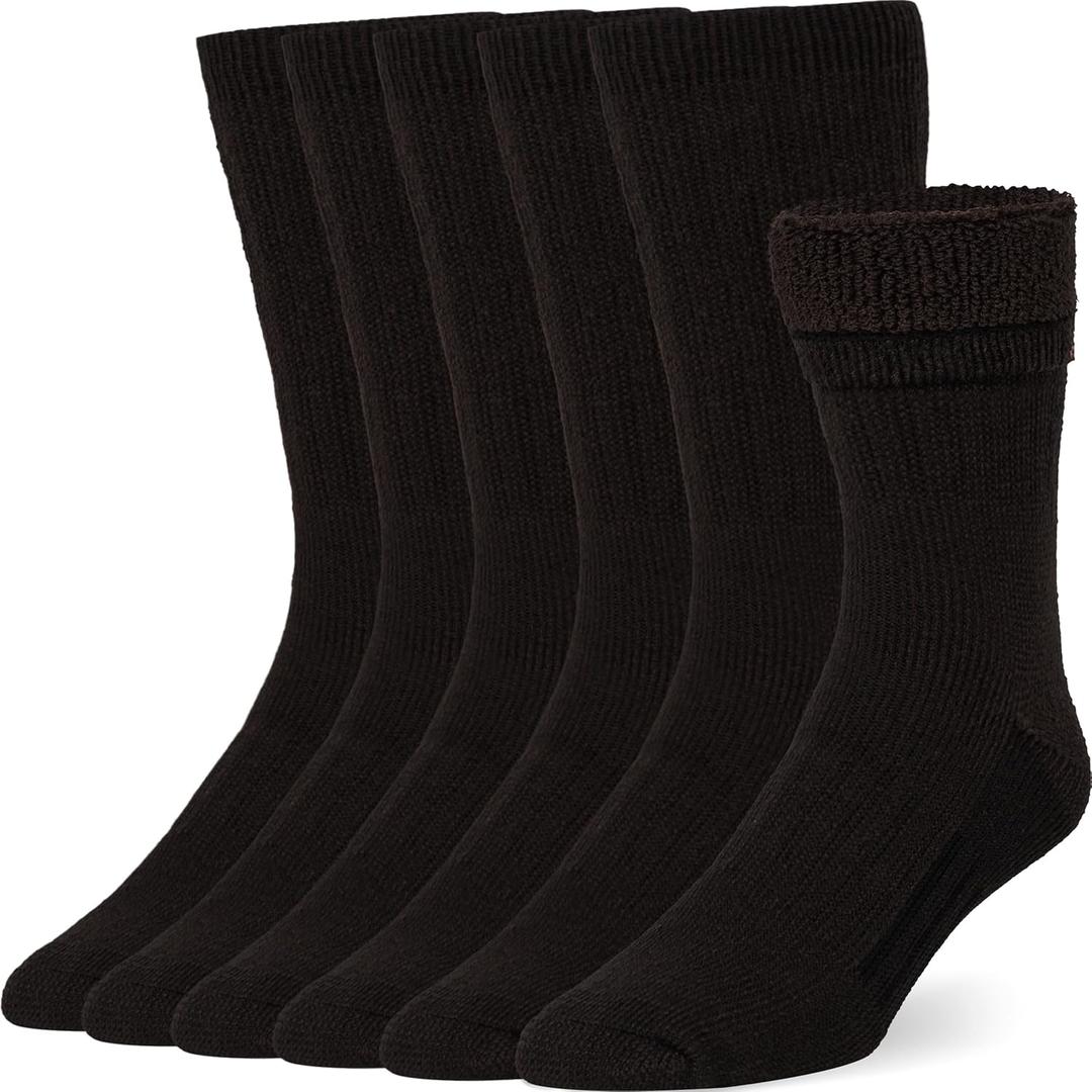 COZIA Merino Wool Socks for Men & Women Casual Warm Winter Cozy Thermal Socks (Medium-Large, E38-coffee (3 Pairs))