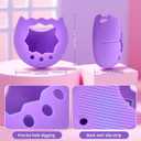 3 x ANKHOH Case for Tamagotchi Paradise, Soft Silicone Protective Cover & Skin with Detachable Lanyard for Virtual Electronic Pet , Anti-Scratch Holder for Travel and Everyday Carry (Purple)