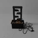 Desktop Tabletop Fountain USB Soft LED Lighted Indoor Rock Waterfall with Stones for Office Home Relaxation Meditation Decor