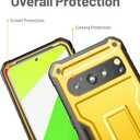 FITO for Google Pixel 8 Pro Case, Dual Layer Shockproof Heavy Duty Phone Case Built-in Kickstand for Google Pixel 8 Pro Phone (Yellow)