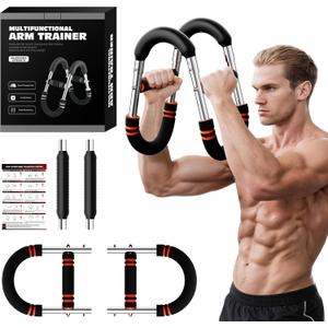 Twister Arm Trainer for Men - Adjustable 3-Level Resistance (60-130 lbs) Chest Exerciser, Arm Trainer & Home Gym Workout Equipment for Biceps, Triceps, Shoulders & Chest