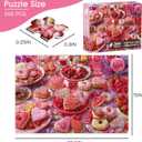2 x 500 Piece Puzzle for Adults Donuts Dessert Jigsaw Puzzle 500 Pieces for Adults Interlock Perfectly Letter on Back No Dust, Home Decor Birthday Party Gift Toy for Men Women Elders Seniors