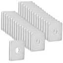 35 Pcs 3/8" Square Strut Washer Plates - 1-5/8" X 1-5/8" Electro-Galvanized Bearing Plates, 1/8" Thick - Fit 1-5/8inch Strut Channel, Washer Plates