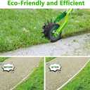 Edger Lawn Tool - 67 inch Wheel Rotary Lawn Edger with Adjustable Stainless Steel Handle, Grass Edge Trimmer for Sidewalks, Driveways & Landscaping (Green)