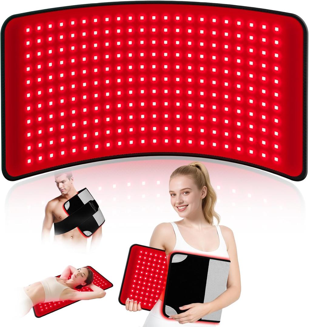 Red Light Therapy Mat for Body 24"x12" with 242 LEDs (726 Chips), 660nm Red and 850nm Near Infrared Light Therapy Pad, 3 Modes, 5 Brightness Levels for Back Waist Legs Abdomen Knee Shoulders