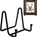 Hedume 8 Pack 3 Inch Iron Display Stand, Black Metal Easel Plate Display Photo Holder Stand, Picture Frame Holder Stand for Photo Easel, Decorative Plate, Book