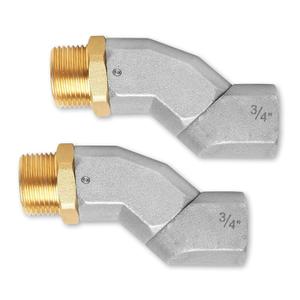 2PCS 3/4 Inch NPT Fuel Hose Swivel 360 Rotating Connector for Fuel Nozzle Multi Plane Fuel Plane Swivel