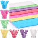 210ct 6 inch (15.2cm) Colored Lollipop Sticks 7 Colors for Cake Pops Apple Candy (Rose-red, Blue, Yellow, Purple, Green, Watermelon Red, White)