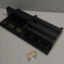 Mail Organizer for Wall Mount  Key Holder with Shelf Includes Letter Holder and Hooks for Coats, Dog Leashes  Rustic Wood with Flush Mounting Hardware (16.5 x 8.7 x 3.5) (Black)