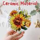 2 x Vibrant Sunflower Christmas Ornaments: Christmas Decorations for Tree & Holiday Decor  Holiday Presents, Gift Ideas for Friends, Coworker, Gardener, and Sunflower Lover