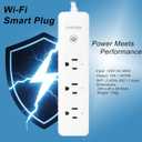 LINKVOLT Smart Power Strip WiFi Surge Protector Alexa Google Home Voice Control Outlet Extender for Home Office 3AC 15A 1875W 2.4GHz Voice Control